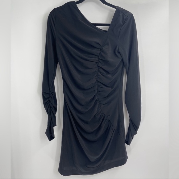 Helmut Lang Asymmetric Long Sleeve Polyester Dress Size Medium - Picture 1 of 12